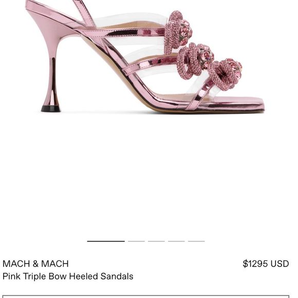 Mach & Mach Crystal Triple Bow Slingback 37.5 - Picture 12 of 12